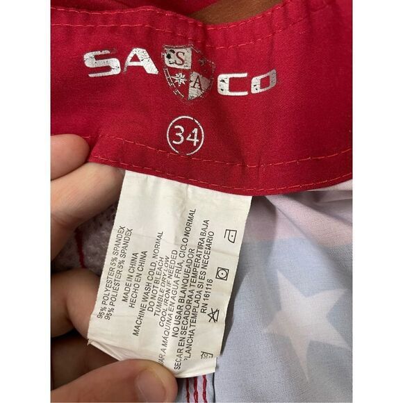 SA Company Mens Camo and American Flag Swim Trunks Size 34 - Picture 7 of 7